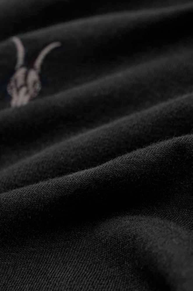 Бавовняна футболка AllSaints колір чорний однотонна фото 5