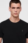 Бавовняна футболка AllSaints колір чорний однотонна