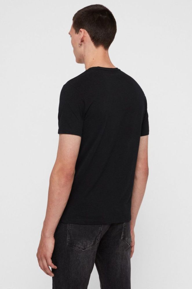 Бавовняна футболка AllSaints колір чорний однотонна фото 9