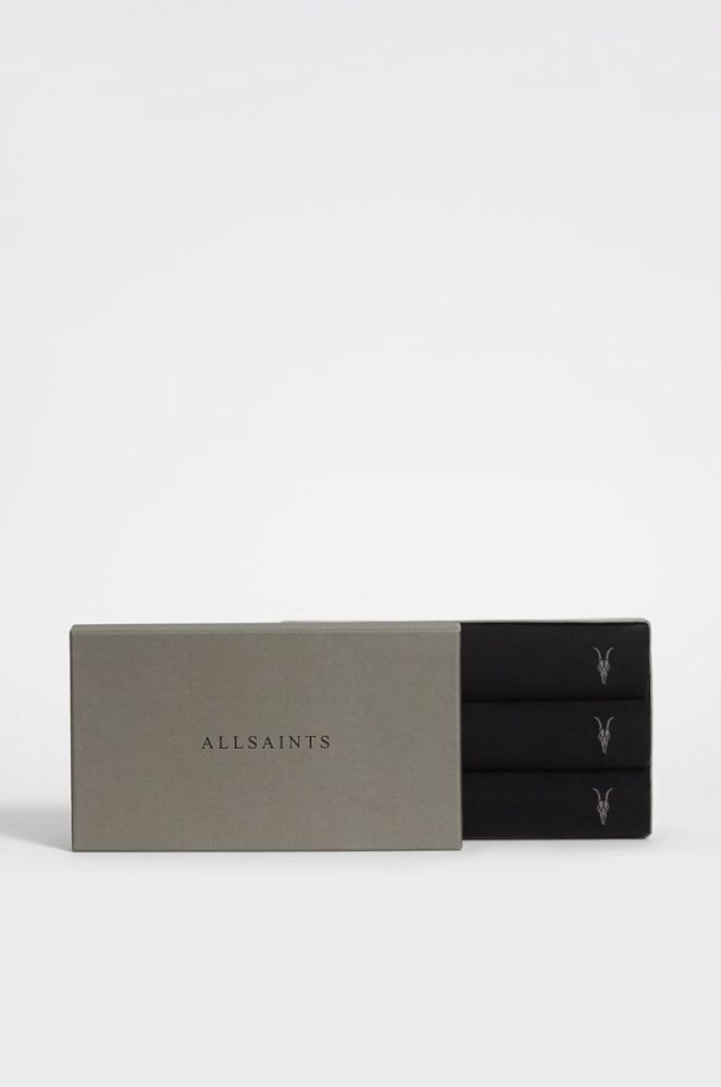 Бавовняна футболка AllSaints колір чорний однотонна фото 12