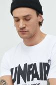 Бавовняна футболка Unfair Athletics колір білий з принтом