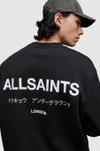 Бавовняна футболка AllSaints колір чорний з принтом (2830606)
