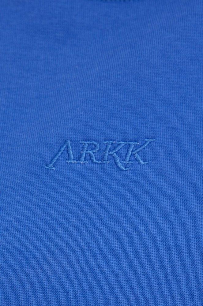 Бавовняна футболка Arkk Copenhagen однотонний колір блакитний фото 8