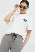 Бавовняна футболка Kangol колір білий з принтом