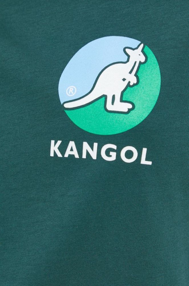 Бавовняна футболка Kangol колір зелений з принтом (2812561) фото 8