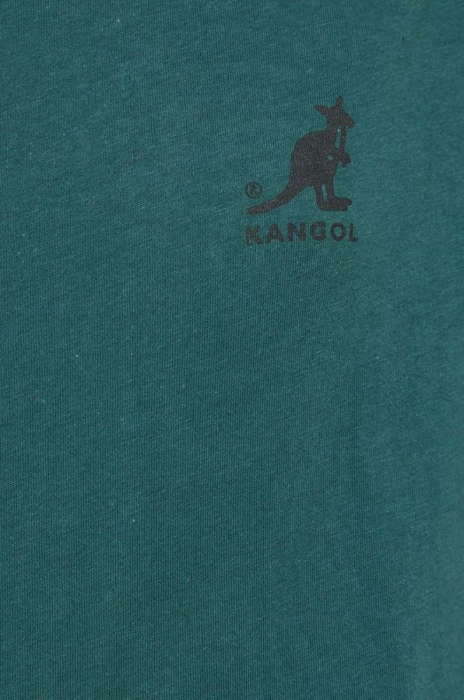 Бавовняна футболка Kangol колір зелений з принтом (2812574) фото 8