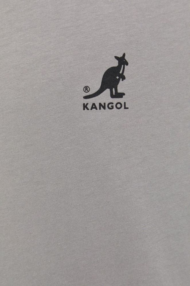 Бавовняна футболка Kangol колір сірий з принтом фото 11