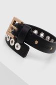 Шкіряний браслет AllSaints жіноча колір чорний