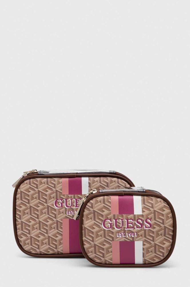 Косметичка Guess 2-pack колір коричневий (3365592)