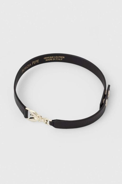 Шкіряний браслет Patrizia Pepe колір чорний
