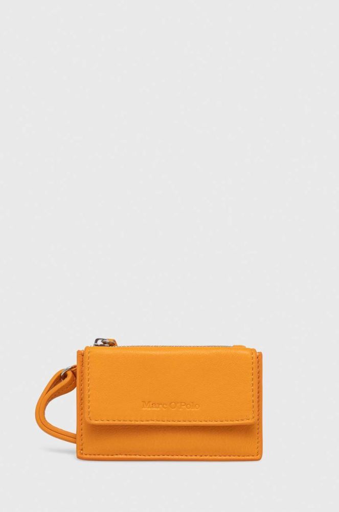 Шкіряний гаманець Marc O'Polo колір помаранчевий