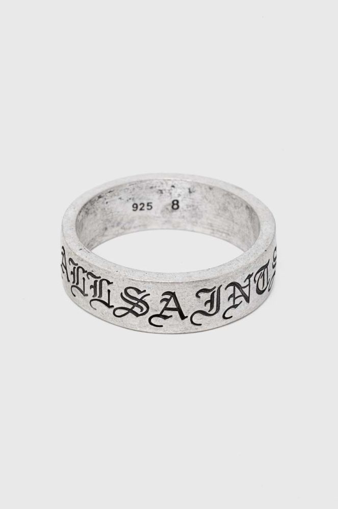 Срібний перстень AllSaints колір срібний (3458078)