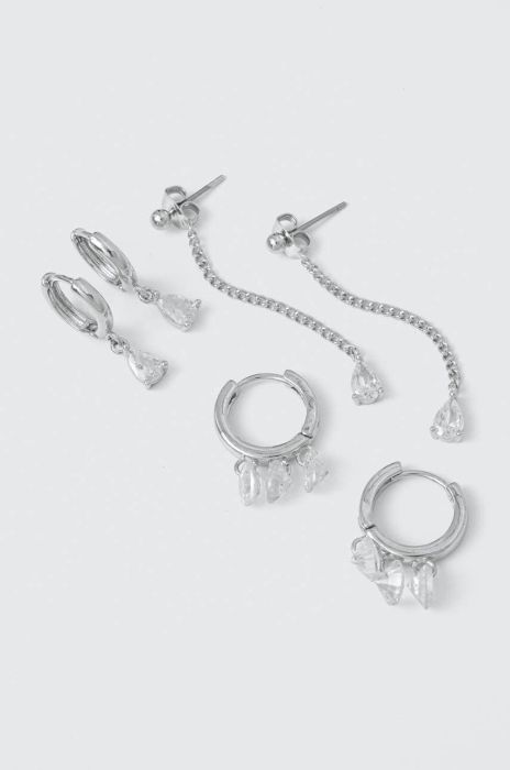 Сережки Aldo LAGRIMITAS 3-pack LAGRIMITAS.973 колір срібний