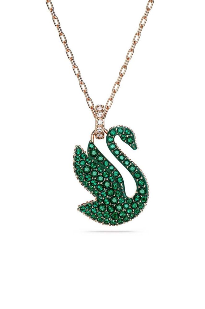 Ланцюжок Swarovski ICONIC SWAN колір зелений (3376149)