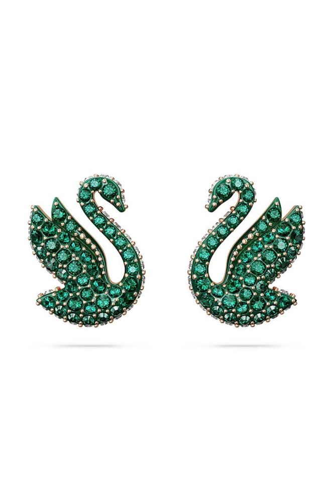 Сережки Swarovski 5650063 ICONIC SWAN колір зелений