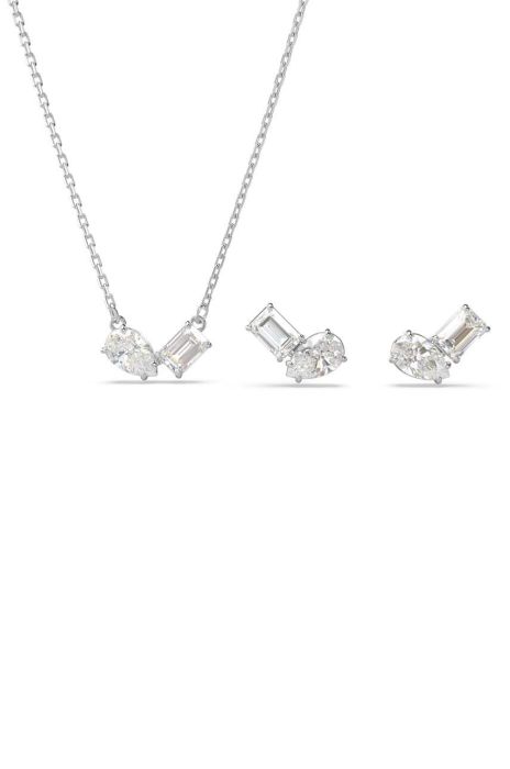 Кольє і сережки Swarovski MESMERA колір срібний