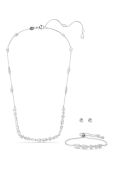 Кольє, браслет і сережки Swarovski MESMERA колір срібний