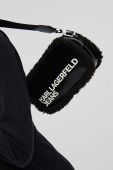 Сумочка Karl Lagerfeld Jeans 236J3011 BOX LOGO SHEARLING CAMERA BAG колір чорний