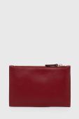 Шкіряна косметичка Twinset колір бордовий