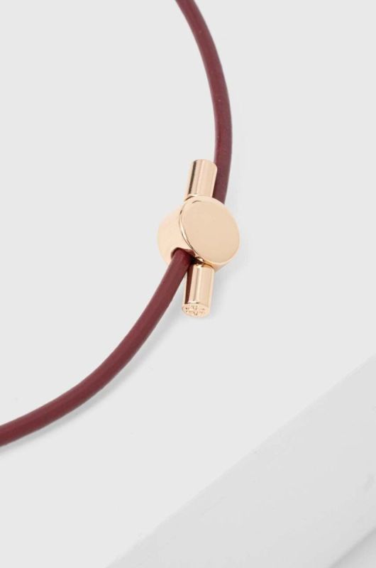 Позолочений браслет Tory Burch колір бордо (3458085) фото 2