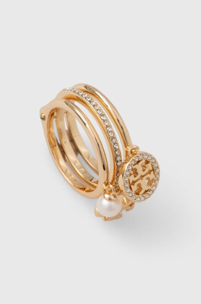 Позолочений перстень Tory Burch колір золотий