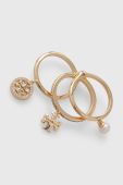 Позолочений перстень Tory Burch колір золотий
