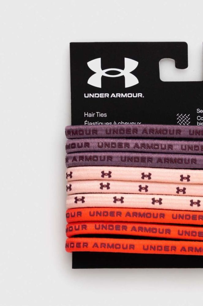 Резинки для волосся Under Armour 9-pack колір рожевий фото 2