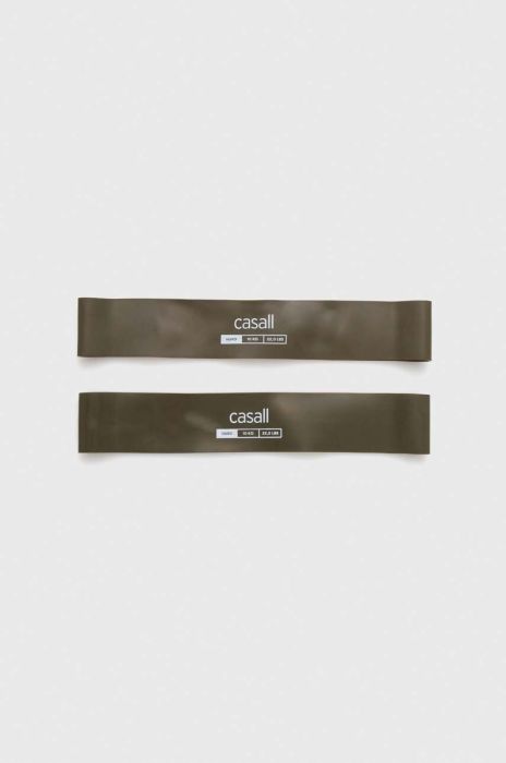 Стрічки опору для вправ Casall Hard 2-pack колір зелений