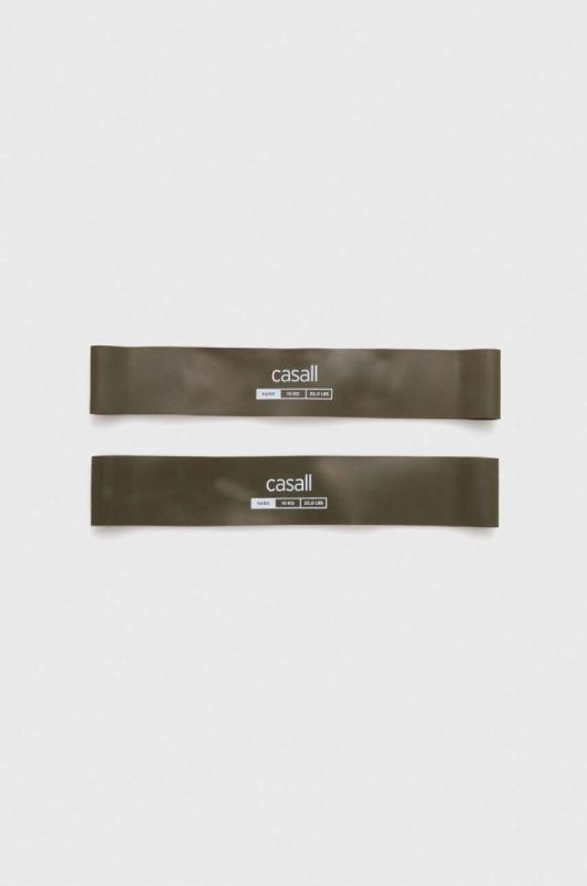 Стрічки опору для вправ Casall Hard 2-pack колір зелений
