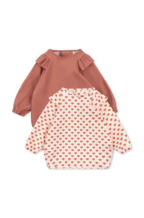 Дитячий слюнявчик Konges Sl?jd 2-pack колір рожевий (3522824)