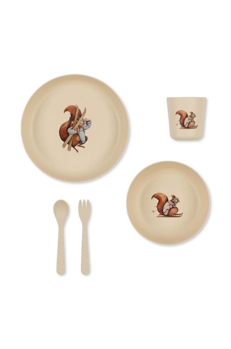 Обідній набір для дітей Konges Sl?jd колір бежевий (3522844)