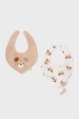 Дитячий слюнявчик Mayoral Newborn Gift box 2-pack колір коричневий (3449247)