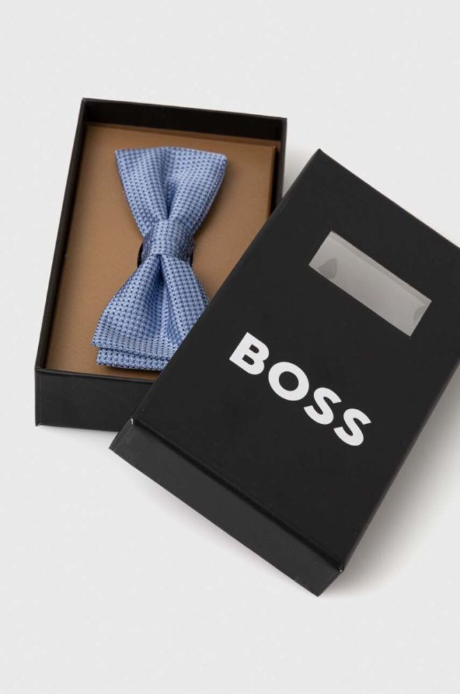 Шовковий метелик BOSS колір блакитний фото 3