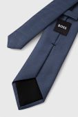 Краватка з домішкою шовку BOSS колір блакитний (3372269)