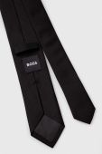Шовковий галстук BOSS колір чорний (3383071)