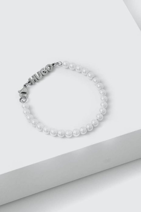 Браслет HUGO чоловічий колір білий (3253532)