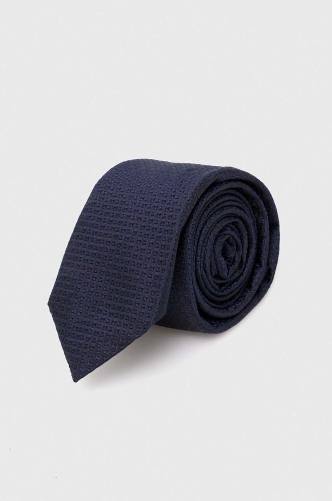 Шовковий галстук HUGO колір темно-синій (3353655)