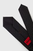 Шовковий галстук HUGO колір чорний (3278376)