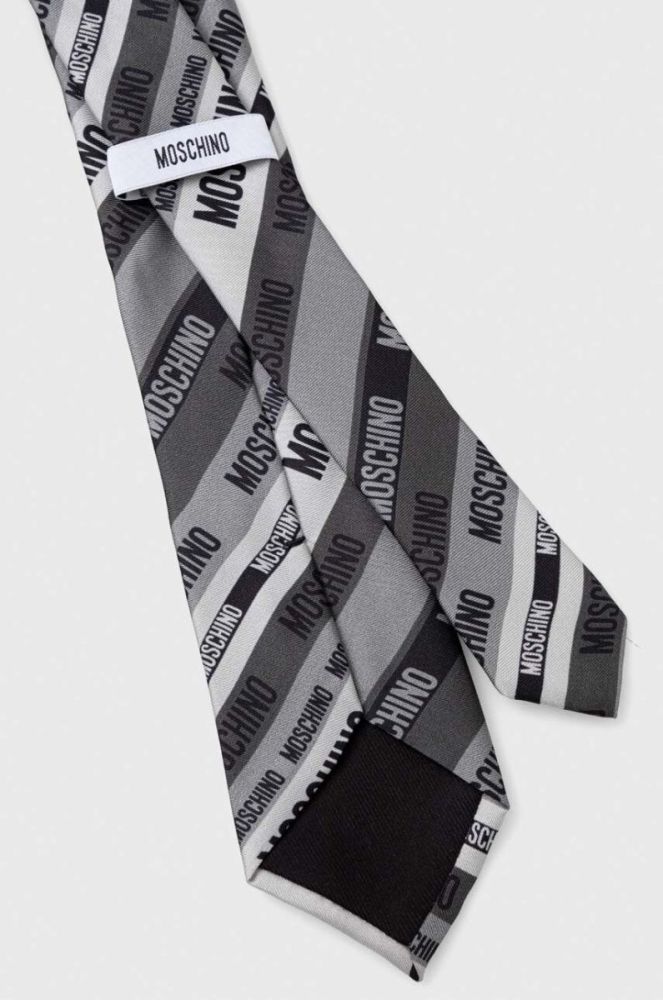 Шовковий галстук Moschino колір сірий (3403191) фото 2