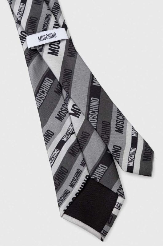 Шовковий галстук Moschino колір сірий (3403191) фото 2