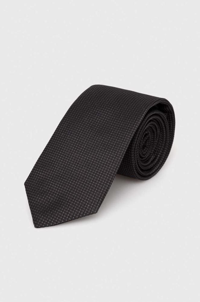 Шовковий галстук HUGO колір сірий (3600428)