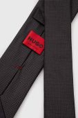 Шовковий галстук HUGO колір сірий (3600428)