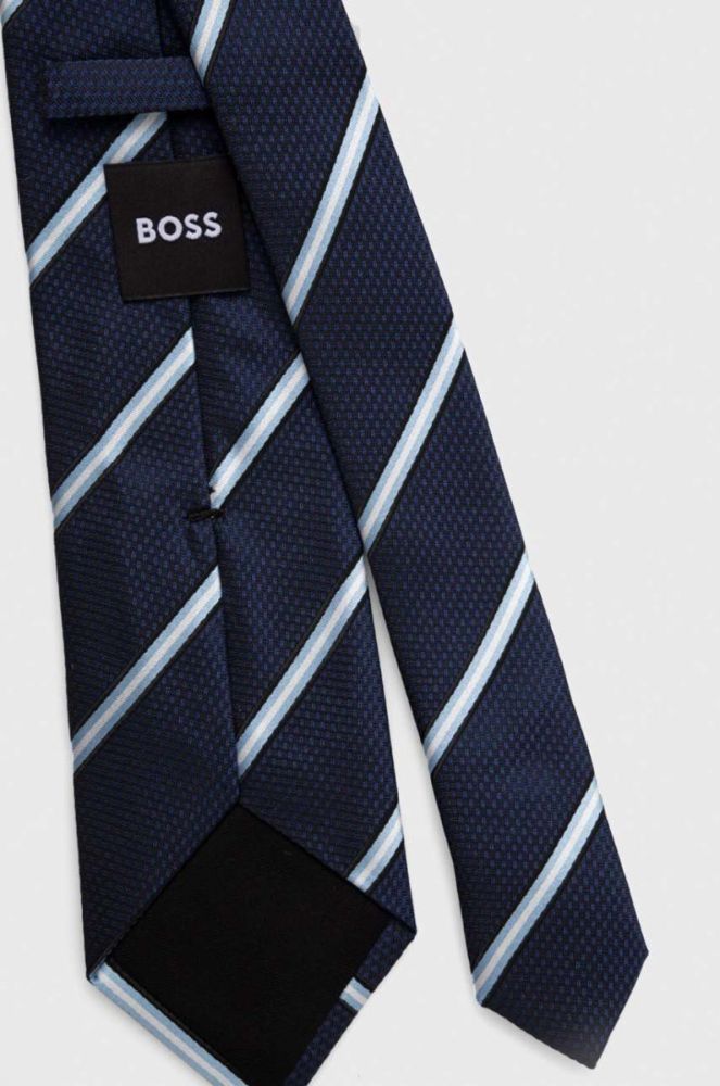 Шовковий галстук BOSS колір синій (3484967) фото 2