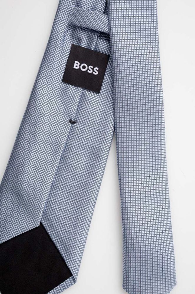 Шовковий галстук BOSS колір блакитний (3484970) фото 2