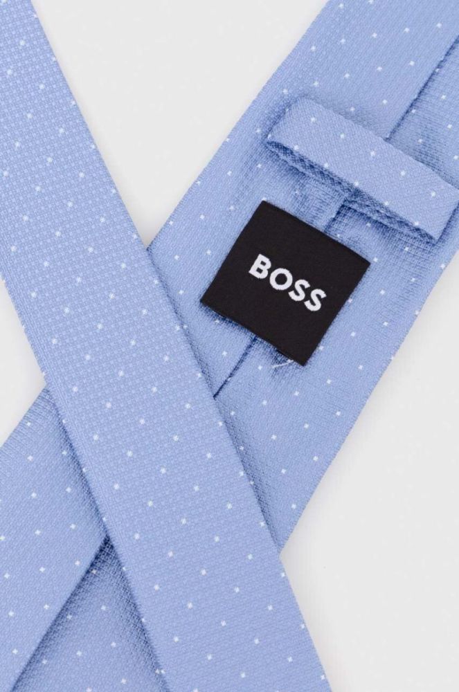 Шовковий галстук BOSS колір блакитний (3495895) фото 2