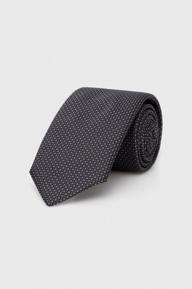 Шовковий галстук BOSS колір чорний (3495893)