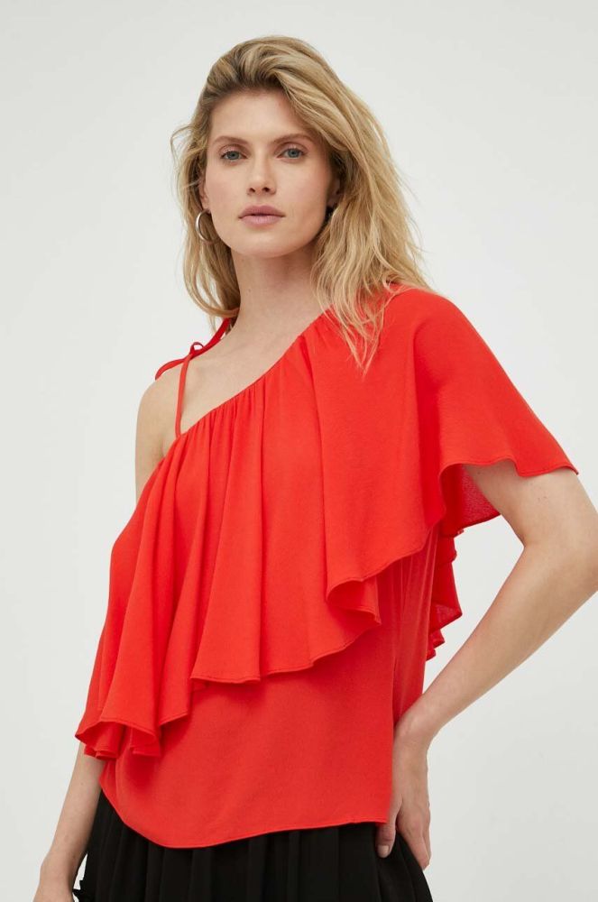 Блузка Bruuns Bazaar жіноча колір червоний візерунок