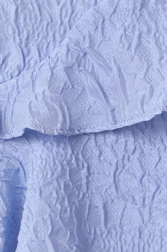 Блузка Custommade Odina жіноча однотонна колір блакитний фото 6