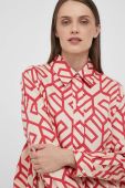Бавовняна сорочка Seidensticker жіноча колір червоний regular класичний комір