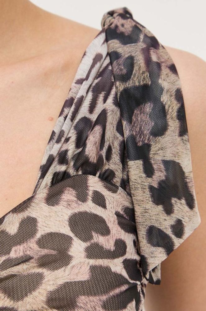 Топ Guess колір коричневий візерунок фото 5
